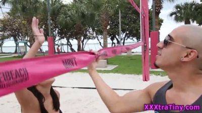 Petite Latina teen pounded hard in doggystyle in the sun - sexu.com