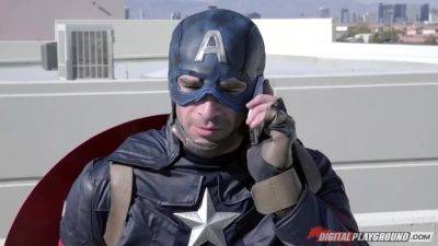Hot Babe In Captain America Xxx Parody - hotmovs.com