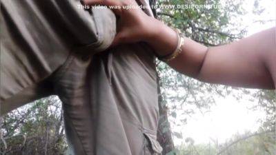 Hot Milf In Desi Jungle Bhabhi Played Dirty Game Of Sex With A Boy In The Jungle And Also Did Blowjob - desi-porntube.com - India