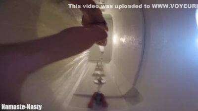 Whore Takes A Shower Spreads Legs Gags And Cleans And Shows Her Shaved Fuck Holes - voyeurhit.com