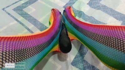 Foot Fetish With Sexy Colored Stockings - upornia - Colombia