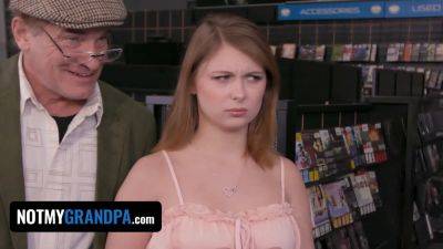 Evan Stone - Alyx Star - Ginger Grey's stepgranddad gives her a hard deep fuck in public & fills her up with his load - sexu.com
