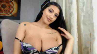Busty Latina Babe Teaes In Front Of Webcam - hclips.com