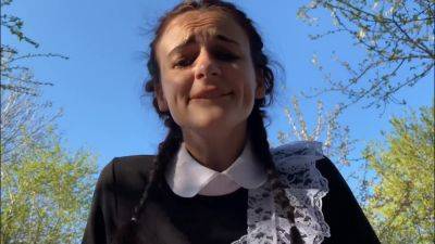 Schoolgirl Gets Fucked In The Bushes - hclips.com