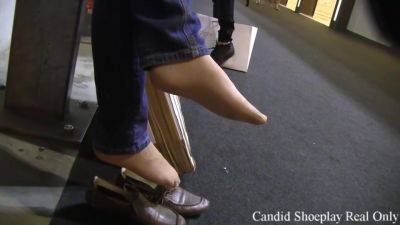 Candid Nylon Feet And Shoe Play Fetish - videomanysex.com