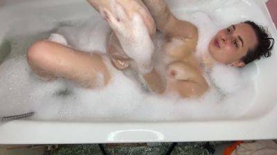 Your Amateur Teen Stepsister Masturbates In A Bath. Such A Hard Orgasm With Naked Small Tits Shaved Pussy And Soapy Body - hclips.com