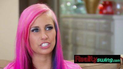 Haired Babe Talks To Her Husband About Swing Party - videomanysex.com
