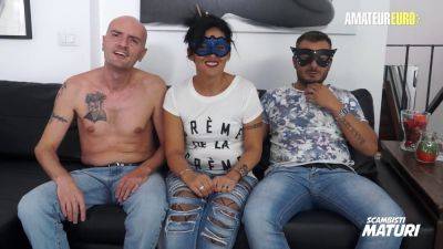 Andrea Verde goes wild in a hot Italian threesome with big cocks & hot cumshots - sexu.com - Germany - Italy