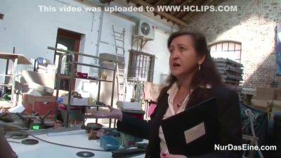 Amateur German Mature Riding Willy Of Electric Welder - hclips.com - Germany