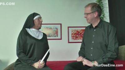 German Nun With Priest In Church - hclips.com - Germany