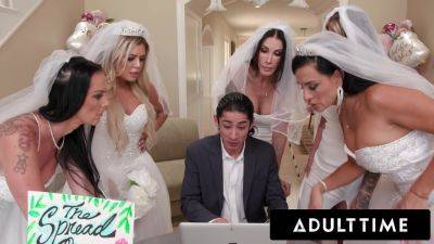 ADULT TIME - Big Titty MILF Brides Discipline Big Dick Wedding Planner With INSANE REVERSE GANGBANG! - txxx.com