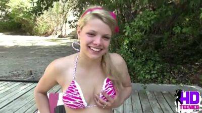 Little Taylor - Wearing Bikini Masturbate With Vibrator - videomanysex.com
