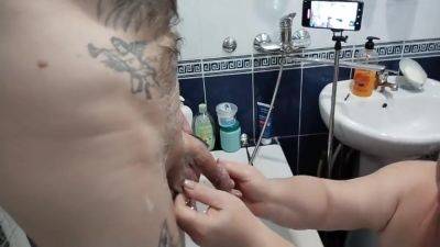 Shaves My Dick And Balls In The Bathroom And Then Jerks Off To A Cumshot - hclips.com