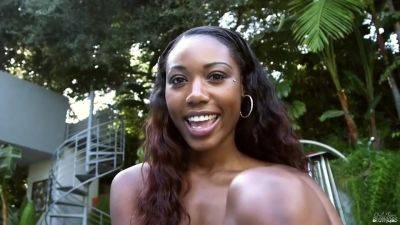 Chanell Heart In Ebony Girl With Knob In Mouth - hotmovs.com
