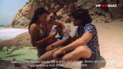 Antonio Ross - Antonio Ross teaches how to fuck a beach chick & gives her a facial - sexu.com - Portugal