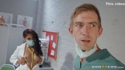 Sahara Knite In Sexy Milf Doctor Gagging On Huge Dick - hotmovs.com