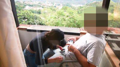 Milf Gives Blowjob On Apartment Balcony - upornia.com - Brazil
