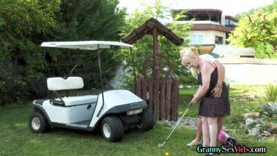 Old sexy nanny pussyfucked outdoor after passionate kissing - hotmovs.com