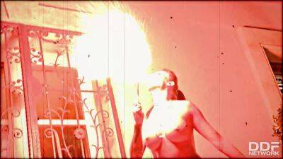 Flaming Hot Pussy: Sexy Pyromaniac Plays With Fire - PornWorld - hotmovs.com