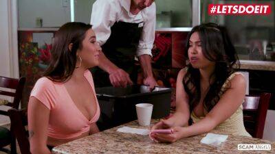 Gina Valentina American Teens Crazy Foursome With Restaurant Owner - sexu.com - Usa