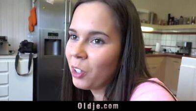 Sweet teenager fucking the old cook cum swallowing in the kitchen - xxxfiles.com