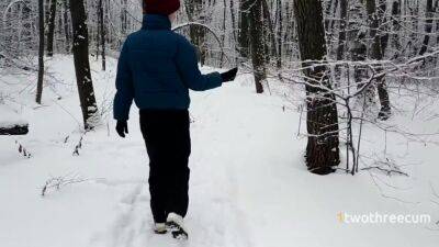 Walk In Snowy Forest Turned Into Choking On Hot Cum - hclips.com