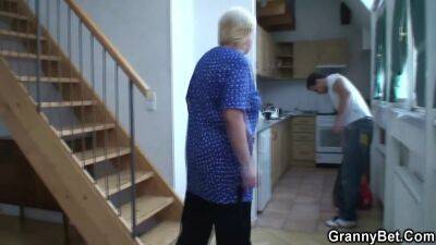 Busty Blonde - Busty Blonde Granny Pleases Young Guy For Help - videomanysex.com - Czech Republic