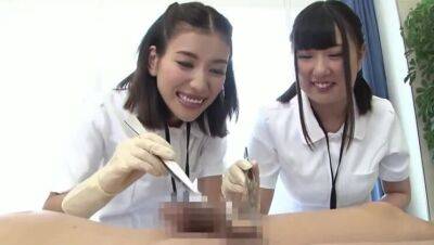 Jap Nurse glove Handjob Femdom - porntry.com - Japan