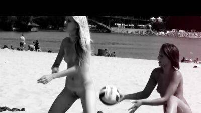Petite nudist teen enjoys a beautiful day at the beach - drtuber.com
