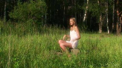 Blonde Ksenya B Takes A Naked Walk In The Forest - txxx.com - county Forest