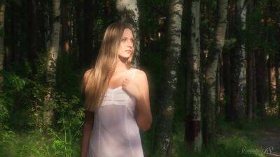Blonde Ksenya B Takes A Naked Walk In The Forest - txxx.com