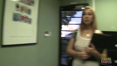 To Become A Secretary The Inked Blonde Must Suck And Ride On - upornia.com