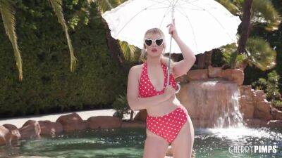 Real Tits Bouncing Lilly Bell Cherry of the Year Solo Blonde Masturbating Outside in Bikini - hotmovs.com