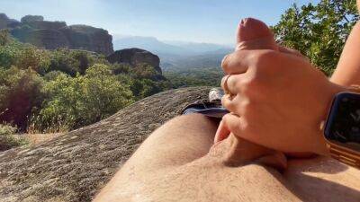 Public Cowgirl Sex. Horny And Ready To Ride Dick For A Creampie On The Edge Of A Hill - hclips.com - Greece