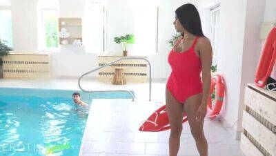 Sheila Ortega - DEVIANTE - Latina lifeguard with big tits Sheila Ortega saves a big cock from drowning so her wet pussy can get deep creampie orgasm - xxxfiles.com