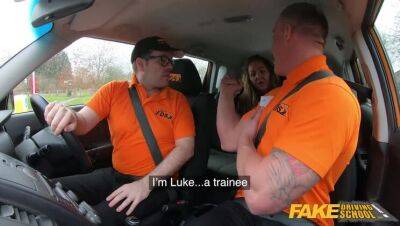 Fake Driving Rookie instructor fucks Classy MILF - xxxfiles.com - Britain