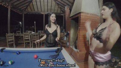 Sexy And Naughty With Sex Toys Eating Their Pussies On The Pool Table- Spanish Porn With Latina Lesbians - hotmovs.com - Spain