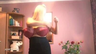Agnetis Miracle - Agnetis Miracle - Trying Out Her Bras - upornia.com