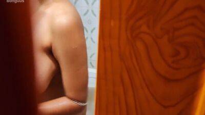 Big Boobs Hot Figure Wife Caught In Bathroom Showering - desi-porntube.com - India