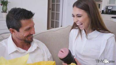 Riley - Gives Daddy A Naughty Gift With Riley Reid - hotmovs.com