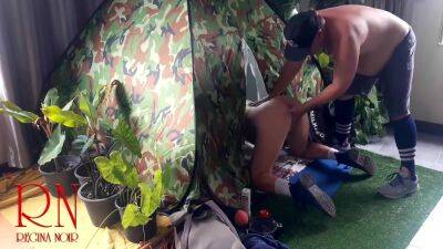 Lady - Sex In Camp. A Stranger Fucks A Nudist Lady In Her Pussy In A Camping In Nature. Blowjob Cam 1 - upornia.com - Usa