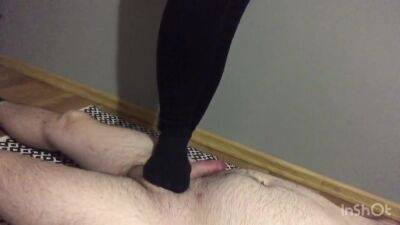 Girl Tramlling Balls Cbt In Black Socks - hclips.com