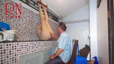 Housewife Fucked In The Washing Machine. Pussy Licking Cunillingus. Domination In Laundry. 3 - hclips.com