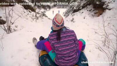 Lesbians In Winter Wonderland With Sirena Milano - upornia.com