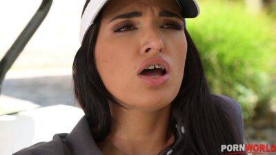 Claudia - Horny Golf Chick Claudia Bavel Stretched Out by Instructors BBC GP2200 - PornWorld - hotmovs.com - Spain