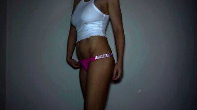 Victoria - Victoria's Secret Shiny Strap Brazilian Panty Try On - drtuber.com - Brazil
