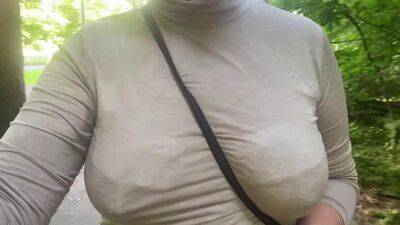 Walking in the CITY PARK, I pulled out my BOOBS. My NIPPLES swelled up & I wanted to masturbate. Nipple Torture. - sunporno.com