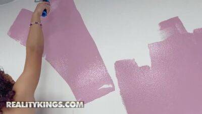 Reality Kings - Zerella Skies Pours Paint On Ryder Rey's Ass And Uses It As A Brush To Paint The Wall - hotmovs.com