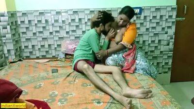 Indian teen boy fucking with hot beautiful maid Bhabhi! Uncut homemade sex - veryfreeporn.com - India