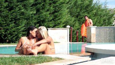 Teen and MILF's Foot Fetish Fun At Pool - PornWorld - hotmovs.com - Hungary - Spain